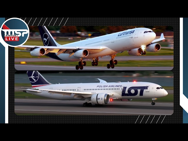 Bad Weather Forces Lufthansa A340 & LOT 787 DIVERSIONS to MSP Airport!