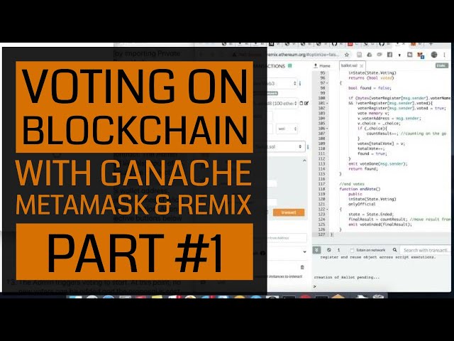 Voting on Blockchain Part #1 - Simple Private Blockchain Environment with Ganache, Metamask & Remix