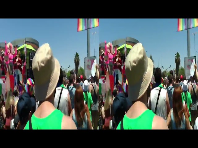 Tel Aviv Pride Parade in 3d - QooCam EGO - Stabilized and aligned