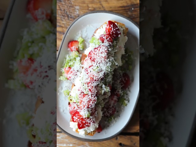 Strawberry Miso Sugar Snap Toast