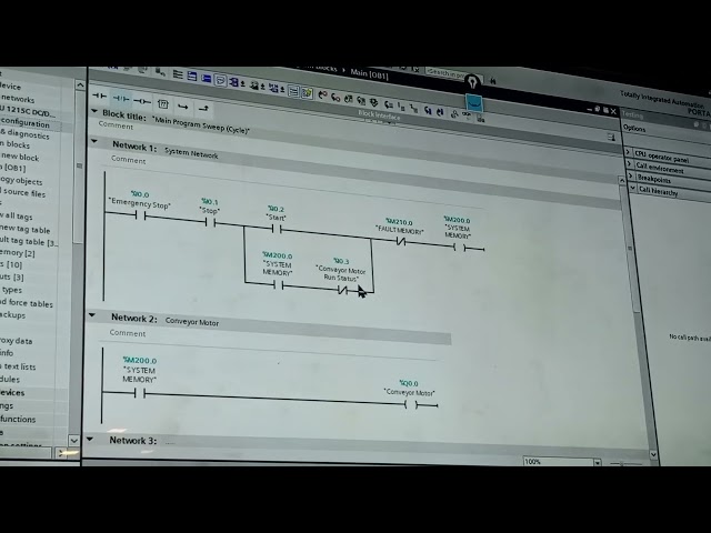 PLC  Samulation programing Convery Motor project 