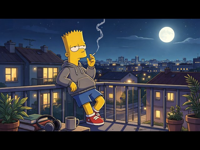 Rooftop Lofi Smoke 🚬 Chill Beats Over City Lights