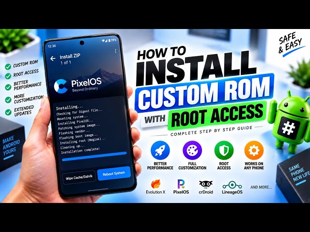 How to Install Custom ROM with Root Access on Android | Full Guide 2026