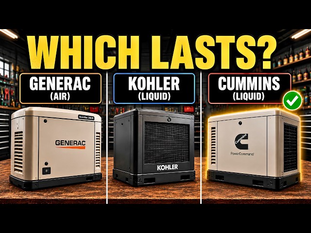 Generac vs Kohler vs Cummins: Which Whole Home Generator Actually Lasts?
