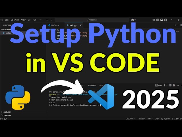 How to Run Python in Visual Studio Code on Windows 10/11 [2025] | Run Sample Python Program