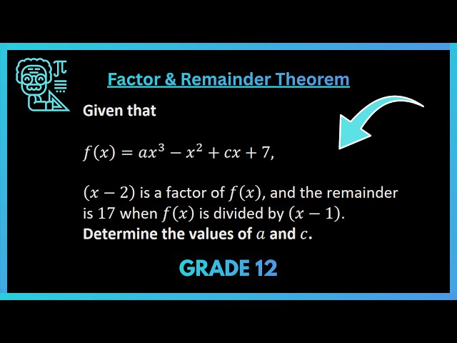 Factor & Remainder Theorem: Simulteneous Quetions | Grade 12
