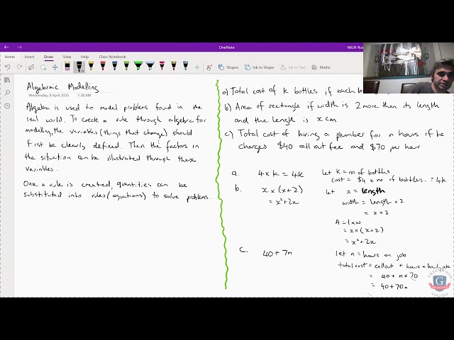 Algebraic modelling