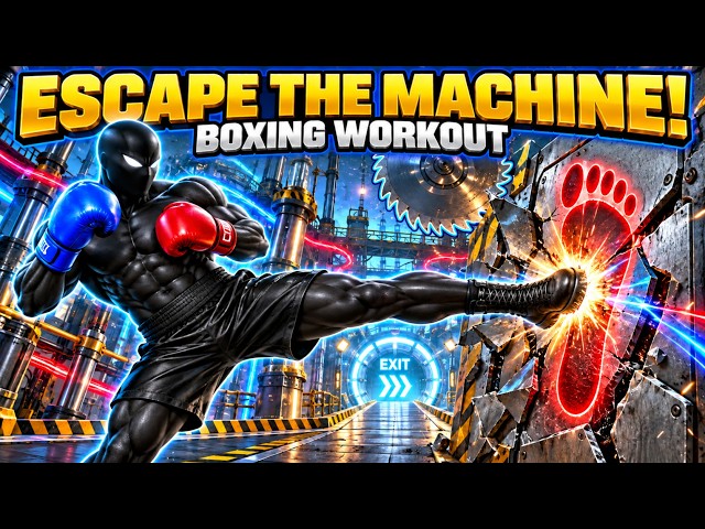 ⚙️ ESCAPE THE MACHINE! 🥊 Interactive Boxing Workout | Rhythm Game & Immersive Warm Up