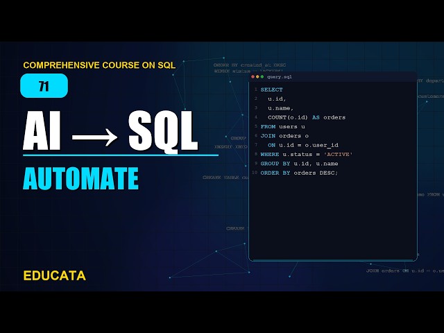 71. Using ChatGPT to Generate & Learn SQL