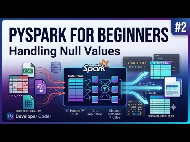 Handling Null Values | PySpark for Beginners | PySpark Basics | Part 2 | Developer Coder