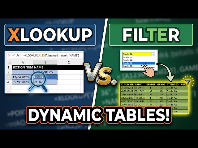 XLOOKUP Meets FILTER: Advanced Excel Data Retrieval
