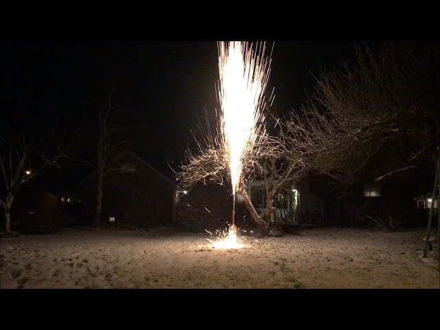 Steel wool firework 3  -New projectile test