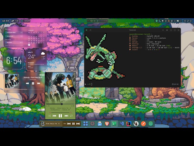 I Turned CachyOS KDE Into a Pixel-Themed Desktop - Complete KDE Customization Tutorial