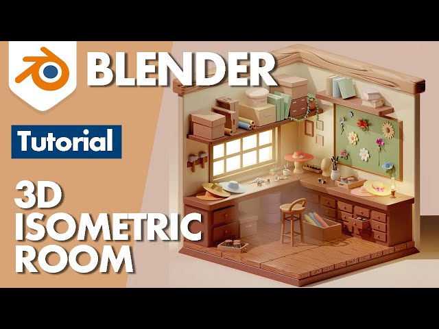 How to make an Isometric Room inside of Blender | Blender Tutorial