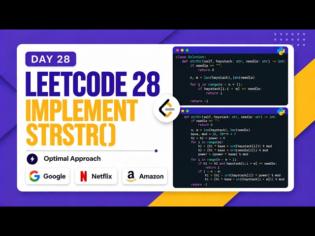 LeetCode 28: Find the Index of the First Occurrence in a String | Day 28