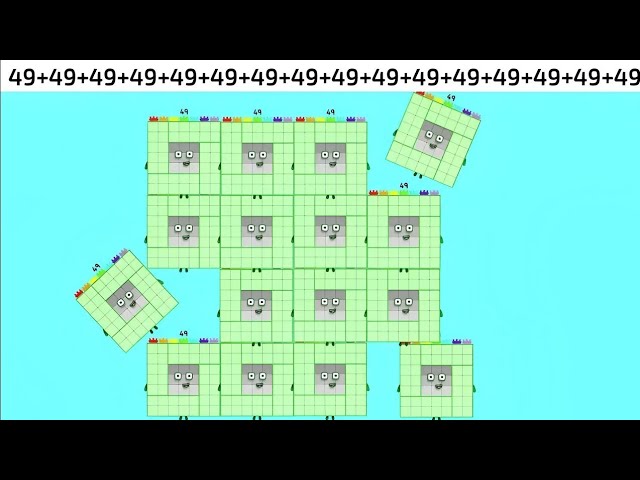 Sixteen Same Square Number blocks Addition | Numberblocks Addition | Learn to Count | NUMBERBLOCKS  