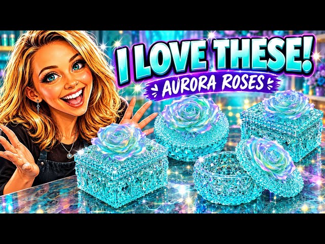 #330 IntoResin Diamond Rose Jars With Aurora Powder & Flakes! @JDictionResin