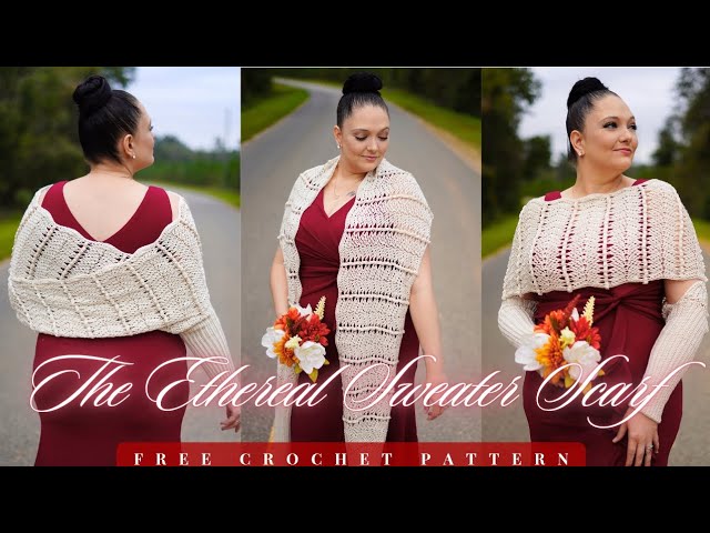 Crochet a Sweater Scarf | An in-depth tutorial for beginners 