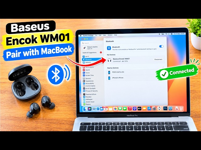How to Connect Baseus Encok WM01 to MacBook