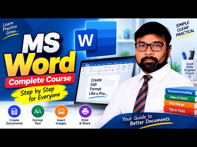 Day-6 | MS Word in Telugu |  MS Word shortcuts | Notepad , Paintbrush Options