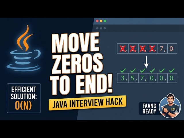 Java Program to Move All Zeros to End of Array