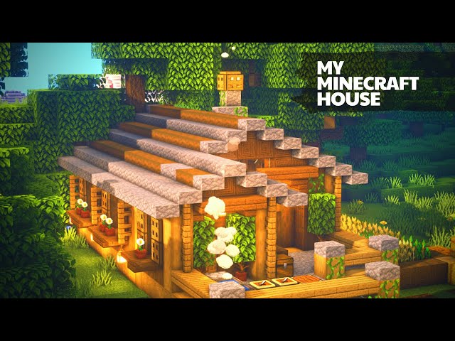 Minecraft tutorial | Wooden house | How to build simple