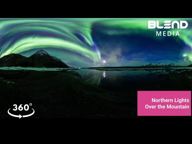 Timelapse of Northern Lights Over the Mountain