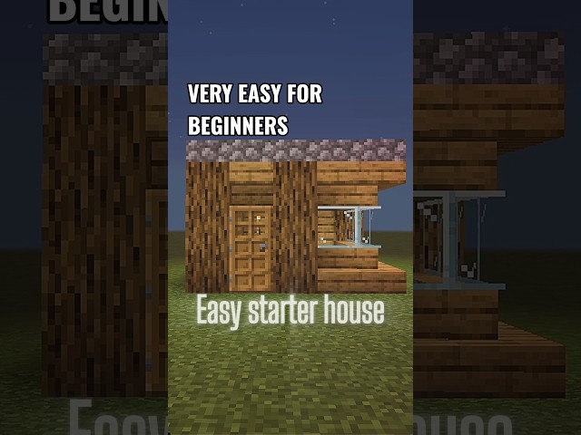 EASY STARTER HOUSE 🏠 FOR BEGINNERS #shorts #minecraft