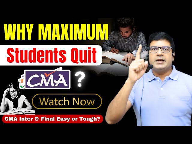 CMA Inter & Final Easy or Tough? | Let's Know it From CA/CMA Santosh Kumar Sir