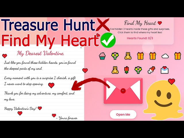 ❤ How to Build a Valentine Website with Love Letter! 😍 Edit in Mobile Phone | HTML CSS + JavaScript