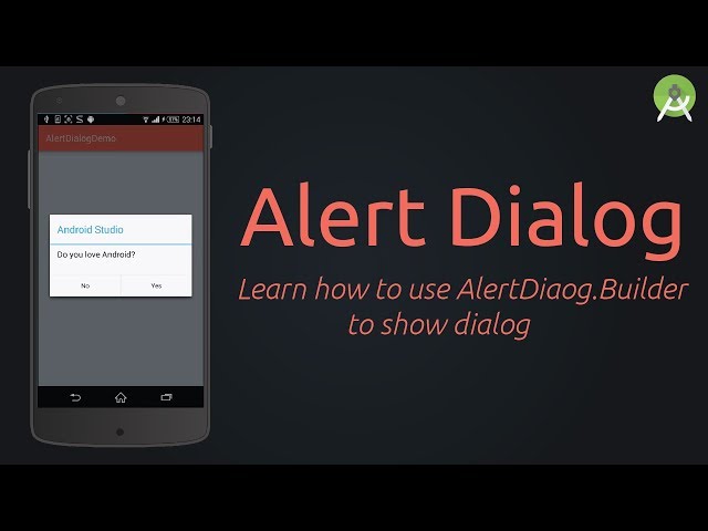 Create AlertDialog -  Example | Android Studio