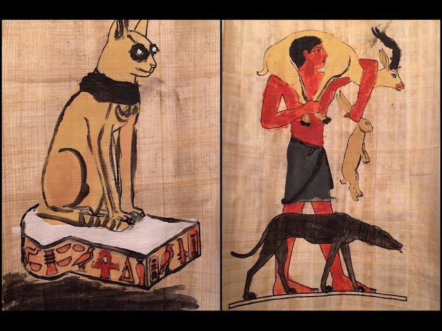 Ancient Egypt Papyrus Painting