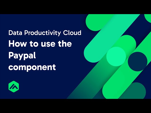 Connect to Paypal using the Data Productivity Cloud