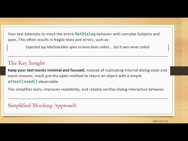 How to Unit Test Angular 18 MatDialog Effectively