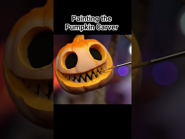 Painting the Pumpkin Carver! See the entire video on Clayformations!