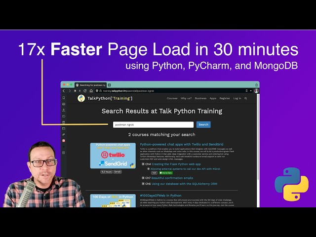 17x Faster Page Load in 30 minutes using Python, PyCharm, and MongoDB