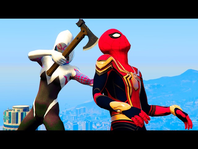 GTA 5 Ragdolling Fails (Spiderman Vs Gwen Stacy Extreme And Funny Fails)