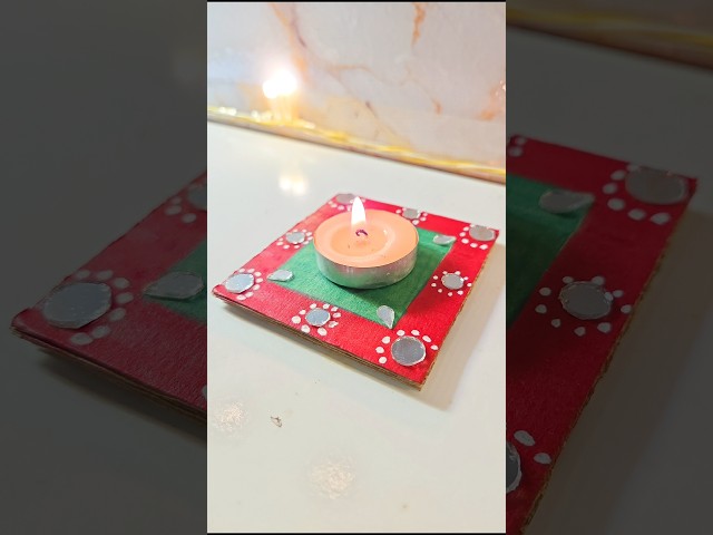 DIY Easy Diya Holder Idea for Diwali 🎇🪔 #shorts #trending #diwali #diyaholder #diy  #youtubeshorts