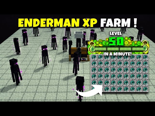Minecraft Bedrock/MCPE 26.1+ Enderman XP Farm! FAST XP & Ender Pearls |