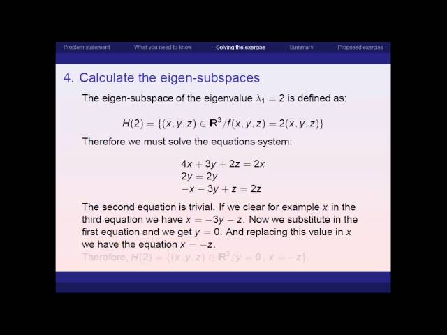 Eigenvalues and eigenvectors in R^3
