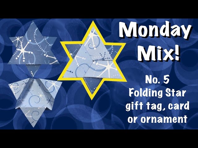 ⭐️ MONDAY MIX No 5 Paper folding star Gift tag Card or hanging Christmas ornament interlocking