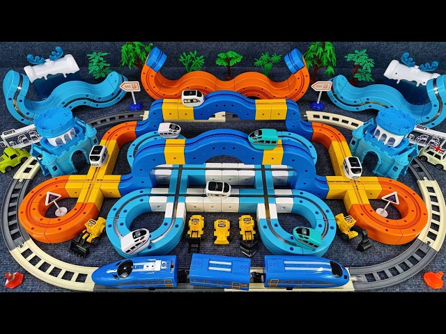 10 minute ASMR Toy Unboxing Video: Magical Magnetic Track Building Blocks Toy Train | Toy Review