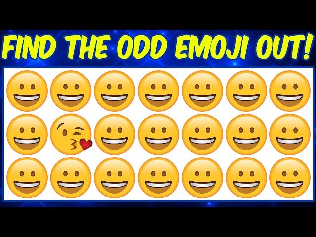 Can You Find the Odd Emoji Out in These Pictures puzzles? Emoji Puzzle Brain games | Odd one out