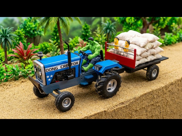 Diy Sleepy Hulk Crashes Tractor! 😴💥 Mini Tractor Accident with Heavy Load | Satisfy Video ASMR