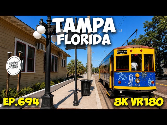 Tampa’s Heritage Trams: Riding the TECO Line Streetcar ep.694 #8k #vr180 #3d #travel #fl #tampa