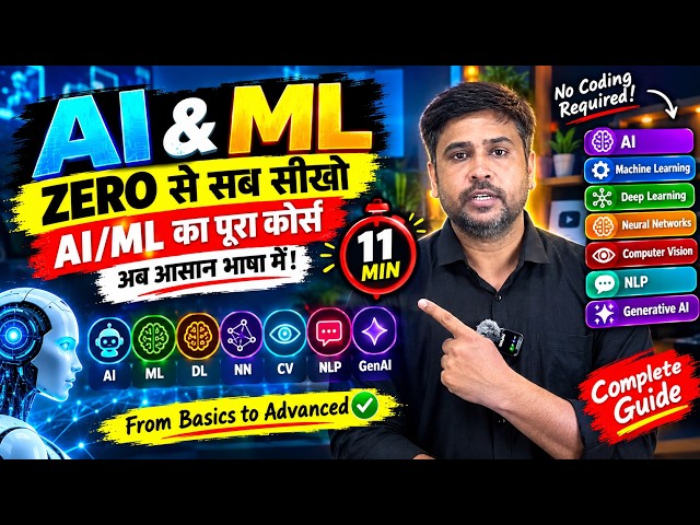AI & Machine Learning क्या है? | AI/ML Zero से सीखो in 11 Minutes