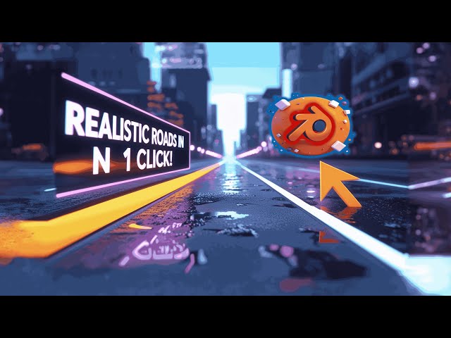 Create REALISTIC Roads in 1 Click! | Procedural Road Generator - Blender 4.3