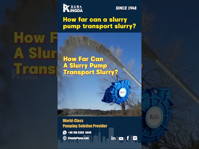 How far can a slurry pump transport slurry? #slurrypump #kingdapump #pumpmanufacturer #pumpsolutions