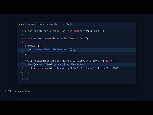 Test unitari in Flutter con mockito e mocktail: mockare le dipendenze