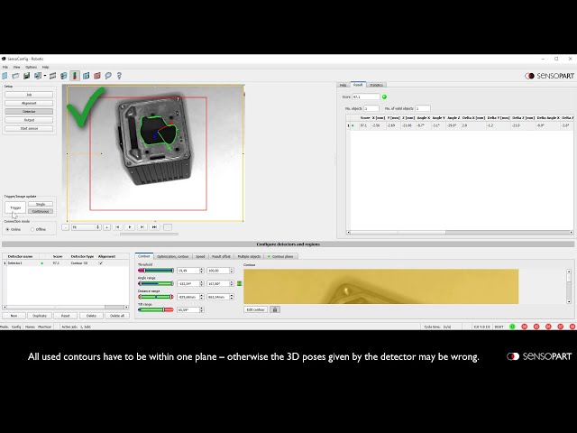 VISOR® Robotic: How to teach in the contour 3D detector
